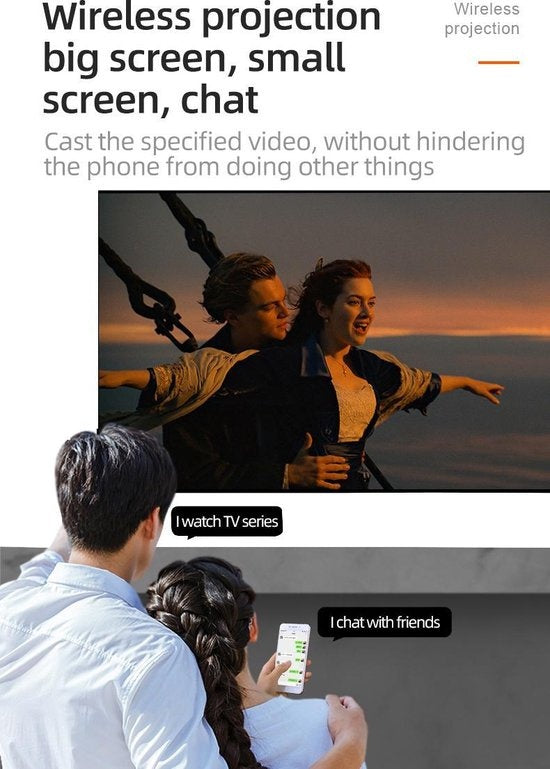Fuegobird - Upgrade Smart Mini Beamer - Mini Beamer Projector - Pocket Beamer - USB - AV - Laptop - Smartphone