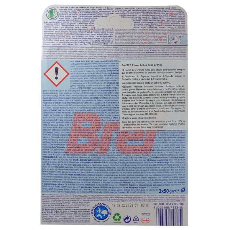 Bref power activ 3 x 50 gram - Groen / Blauw -
