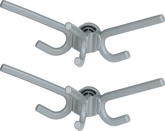 Wenko Kapstok Herkules 29 X 12,5 X 15 Cm Grijs 2 Stuks