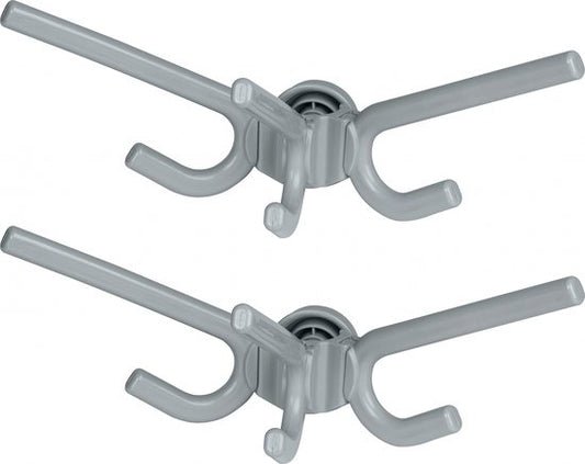 Wenko Kapstok Herkules 29 X 12,5 X 15 Cm Grijs 2 Stuks