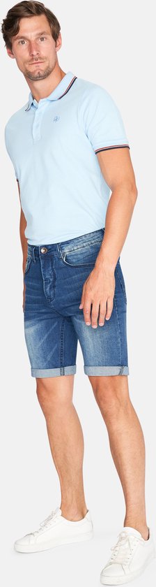Mario Russo Denim Short Dark Used - Korte Spijkerbroek - Comfortabele Zomerbroek - Maat XL
