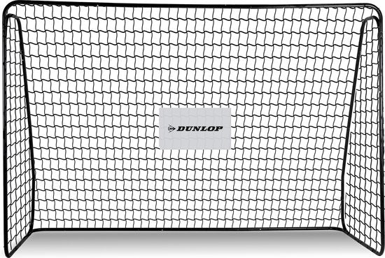 Dunlop Voetbaldoel - 300 x 205 x 120 cm - Buitenspeelgoed voor Kinderen en Volwassenen - Snelle Montage - Voetbal Training Doel - Metaal - Zwart
