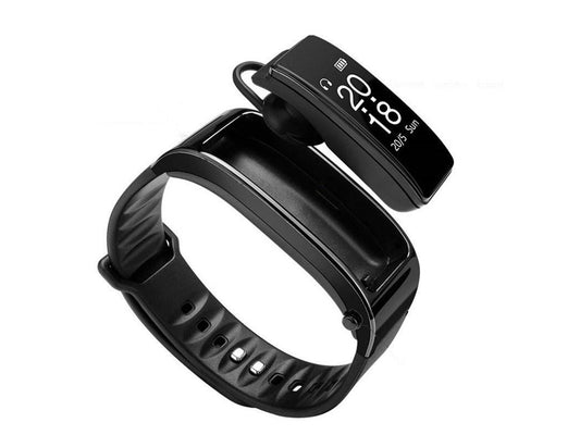 Y3 Bluetooth Smartwatch Color Earphone Talk Smart Band Monitor Heart Rate Passometer Sports Fitness Tracker Black