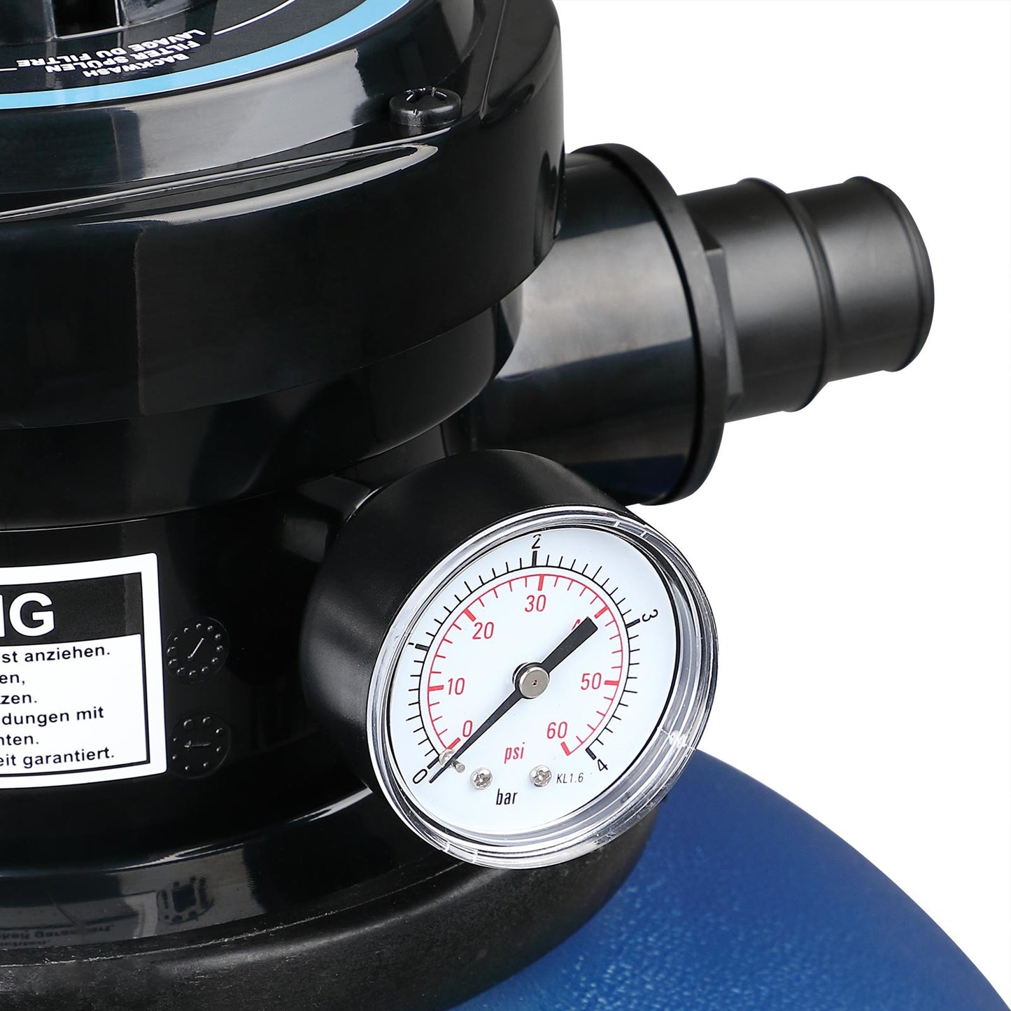 Monzana Zandfiltersysteem - 11m³ Voorfilter 7-weg 11.000 l/u - Blauw