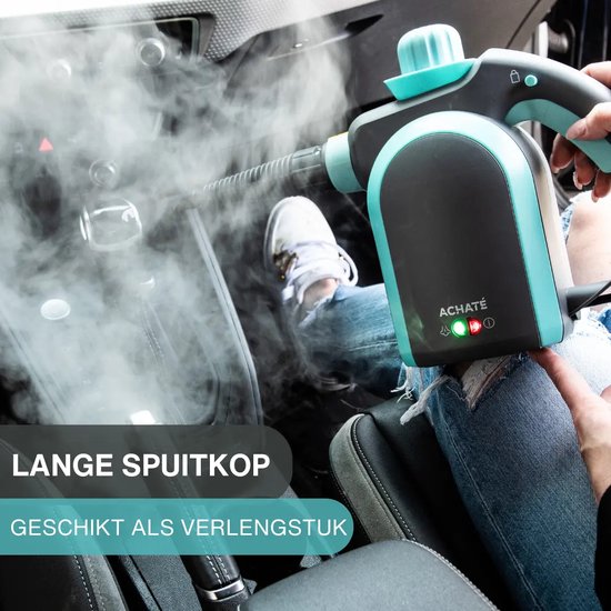 Achaté Handstoomreiniger – 12-in-1 & Incl. Accessoires – 450 ml – 1000 W – Grijs