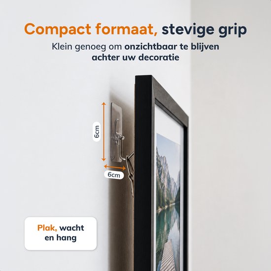 Skoov Zelfklevende haakjes - 15 stuks -Plak spijker - Ophang haken - Schilderij - Systeem - Sleutel - Klevende - Transparant