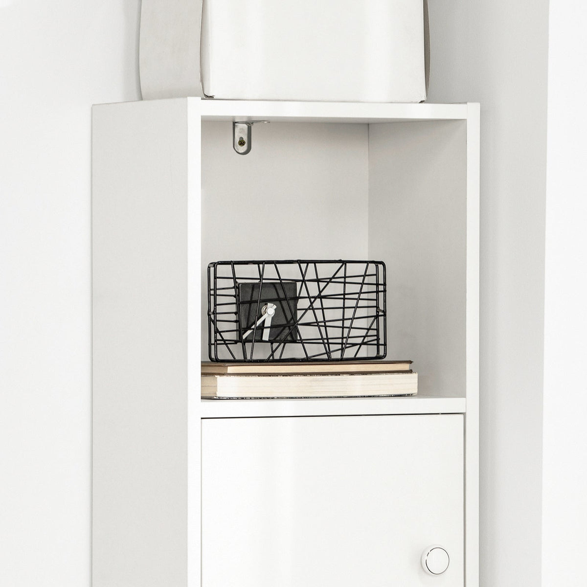 SoBuy Boekenkast - Kolomkast - Max. 40 kg - 33 x 42 x 188 cm - Wit