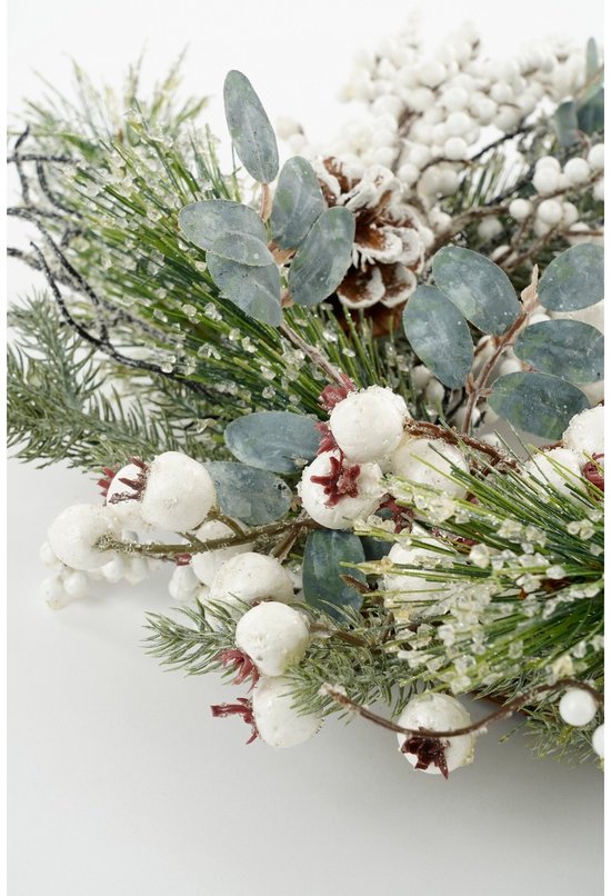House of Seasons Hardy Kerstkrans - Ø40 cm - Groen