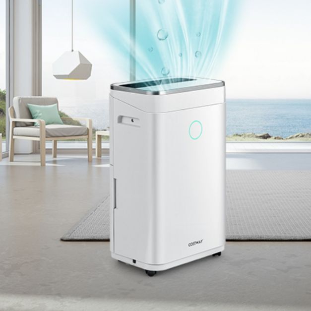 Coast Luchtontvochtiger 25L/Dag met Afvoerslang en LED Display – Wit – 34x24x57 cm