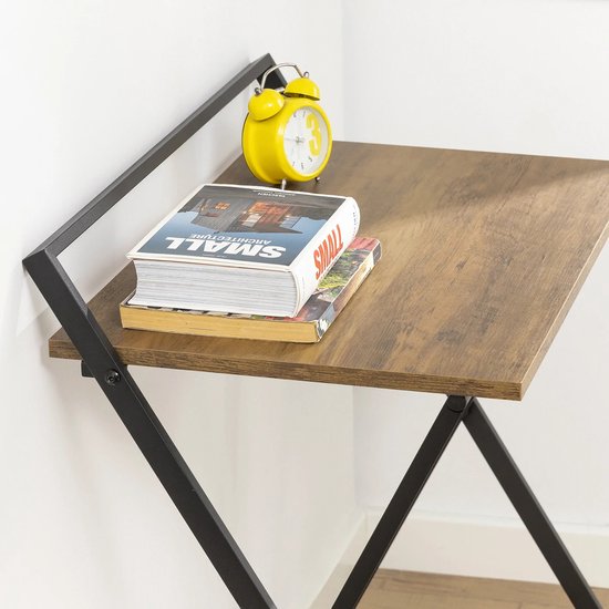 Mara Opvouwbaar Bureau - Computerbureau - Studietafel - Draagbaar - MDF - Bruin - 63 x 45 x 77 cm