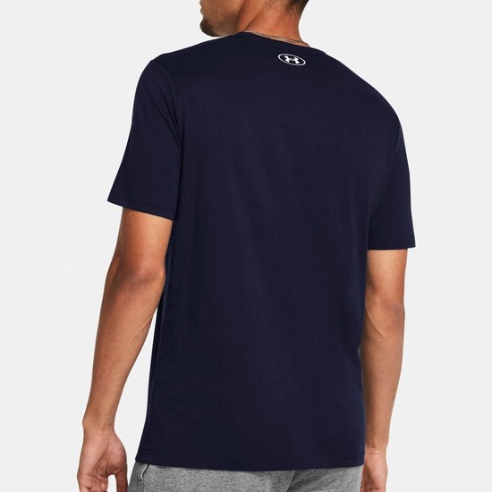 Under Armour UA SPORTSTYLE LOGO UPDATE SS-BLU Heren Sportshirt - Academy - Wit