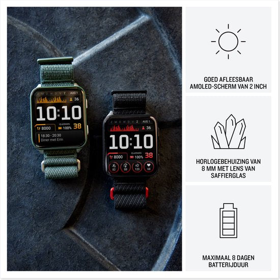Garmin 010-02980-03 Venu X1 AMOLED Titanium Achterkant - Smartwatch