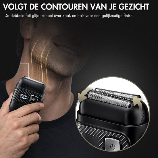 Sansbeauté® Foliescheermes Dubbel Mes - Scheerapparaat Mannen - Elektrisch Scheerapparaat - Hoofd Kaal Scheren - Fade