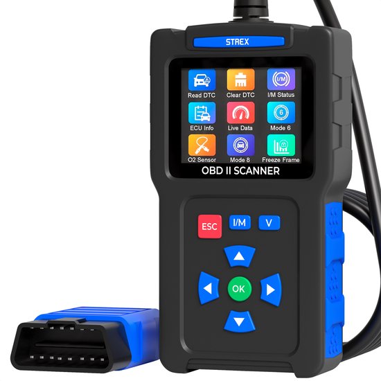 Strex OBD2 Scanner - OBD - Auto Uitlezen - Storing Verwijderen - NL Taal - Auto scanner - Diagnose Apparatuur Voor Auto's - Motorstoring