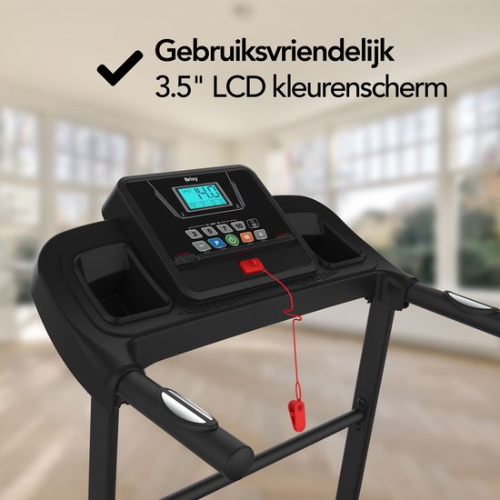 Brixy Loopband - Safety Lock - 1-14 km/u - Inklapbaar - 130 x 66 x 114 cm - Zwart