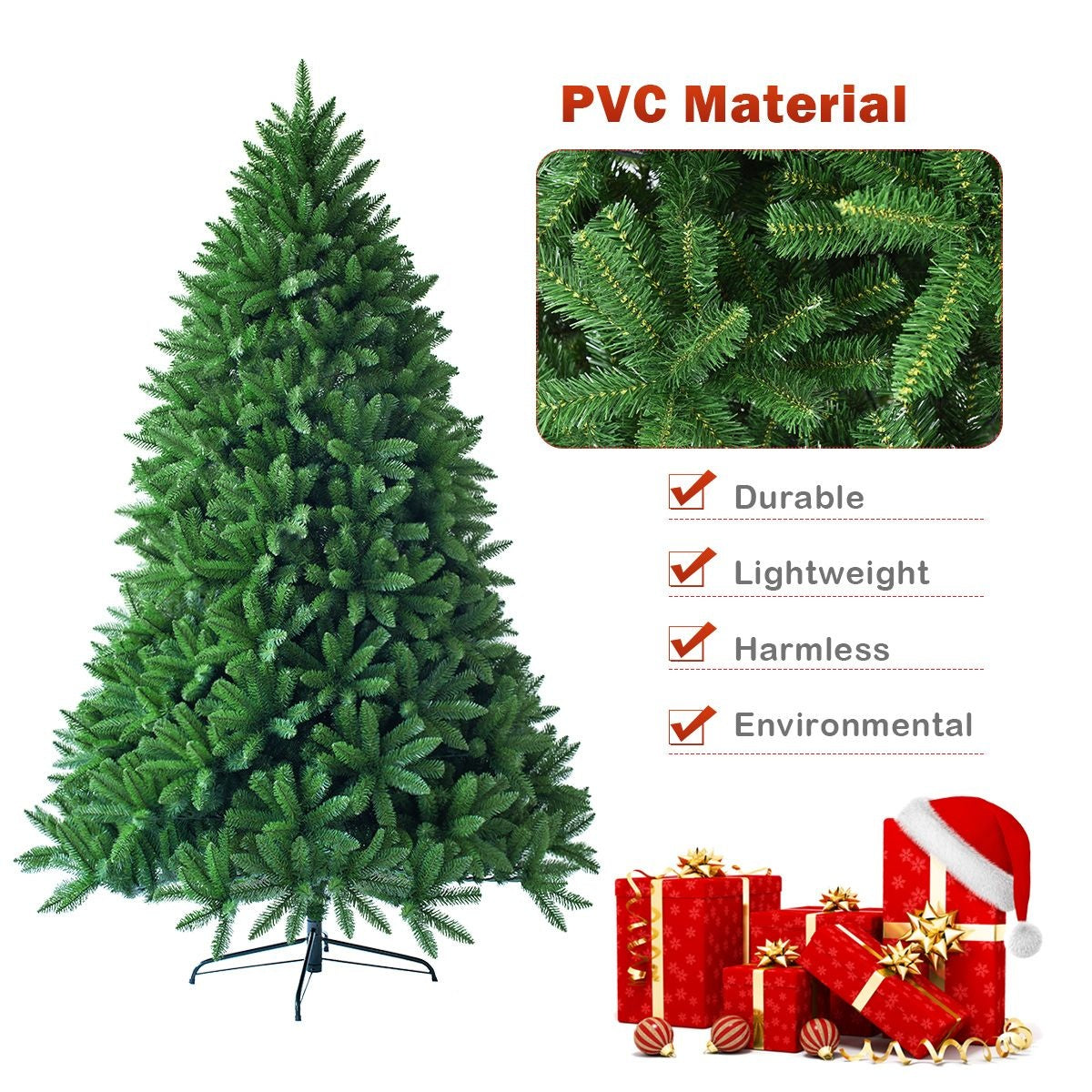 Coast Kunstkerstboom - Met Metalen Standaard -1250 Takken - PVC - Groen - 180 cm