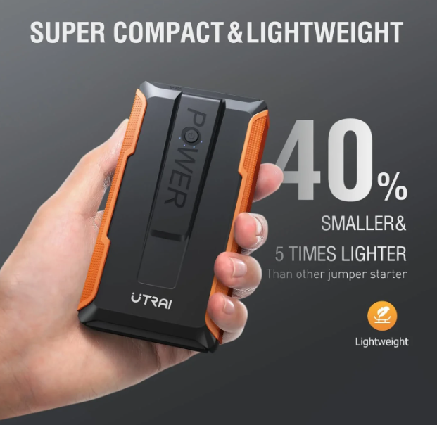 Utrai T1 Jump Starter 2000A - Zwart - 13200mAh Power Bank