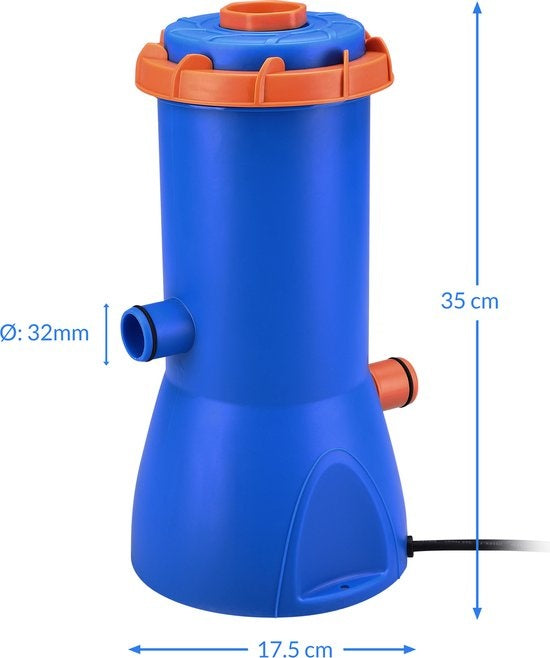 Monzana Zwembad Filterpomp MZP90 - 3800 L/u 90W Incl. Patroon - Blauw