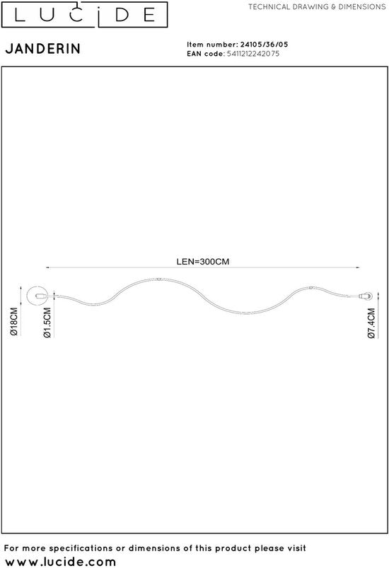 Lucide JANDERIN - Plafonnière (Plafondlamp) - LED Dimbaar - CCT - 1x36W 2200K/3300K - Champagne kleur - Vibes