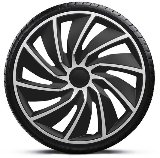 Gorecki Wieldoppenset Turbo Van 17" Zwart/Zilver