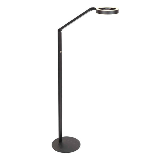 Steinhauer - vloerlamp - Ringlux - zwart - metaal - Ø 25cm - LED - 4138ZW
