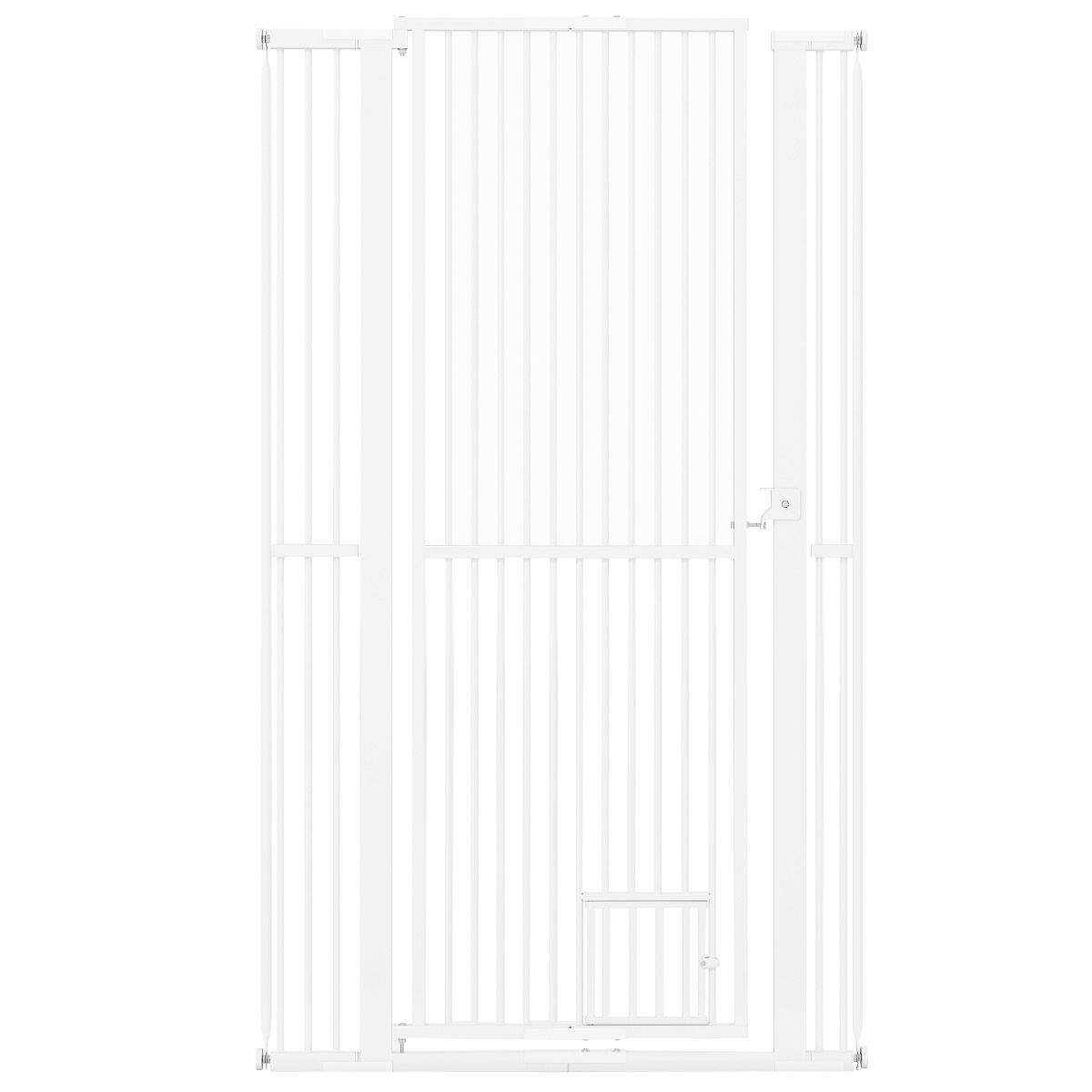 Coast Hoge Dierenbarrière Wit – 77-104 x 171 cm – Met 2 Uitbreidingssets – Zonder Boren