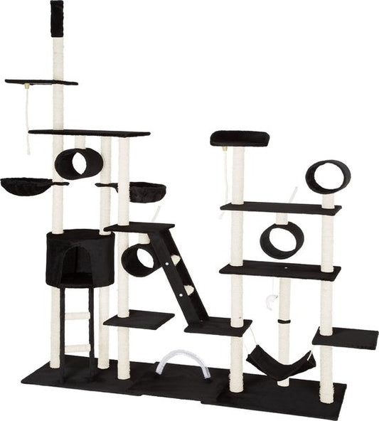 tectake® - Krabpaal Snooky 261cm zwart - 403918 - kattenkrabpaal - kattenpaal