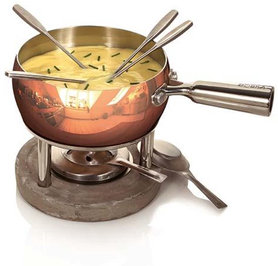 Boska Fondueset Koper - Kaas fondue - voor 1300 gram Kaas - 1,7 L