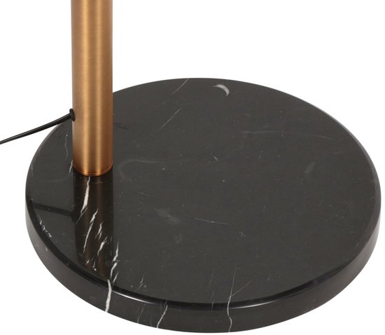 Bronzen vloerlamp Pentra 4855BR, 5-lichts van Mexlite met marmeren voet, verstelbare armen en kantelbare reflectoren, moderne retro stijl, hoogte 210 cm en reikwijdte 100 cm