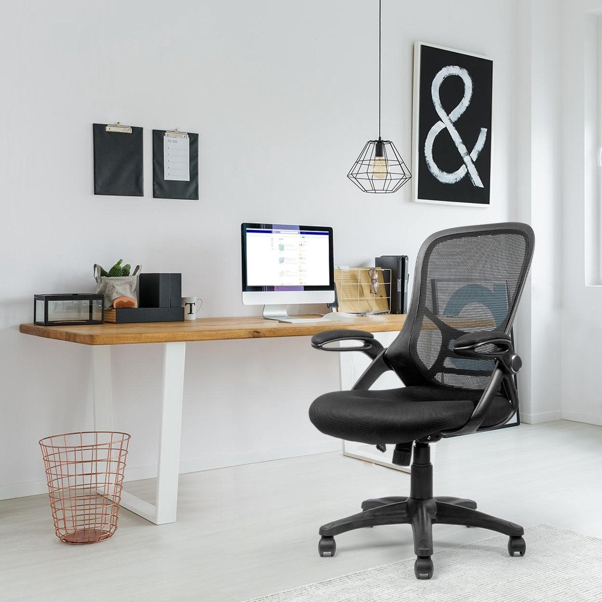 LifeGoods Ergonomische Bureaustoel - Office Chair - Verstelbaar - Volwassenen - Zwart