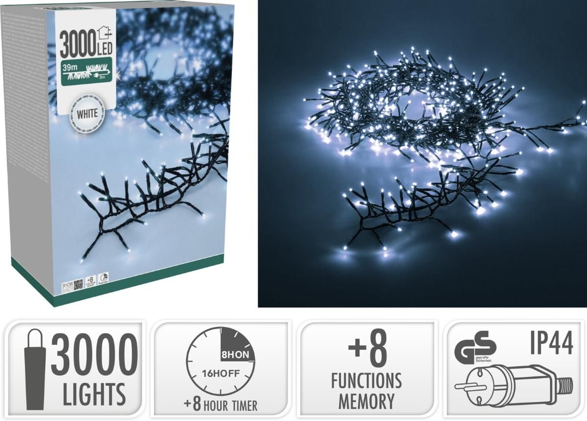 Treecluster – Kerstboomverlichting 3000 LED – Wit