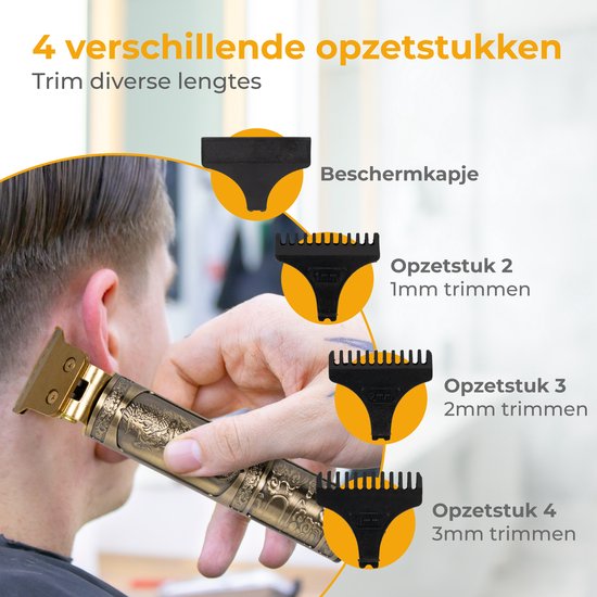 Nuvance - Tondeuse Mannen - LED Display - Incl Opzetstukken - Baardtrimmer en Trimmer Mannen - Usb C Oplaadbaar - Clipper