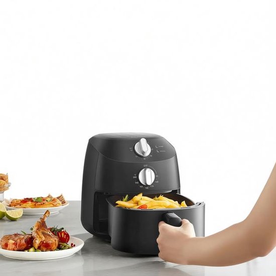 Midea Airfryer MAF20P0BPK - Compact 2L, 1150W, olievrij frituren