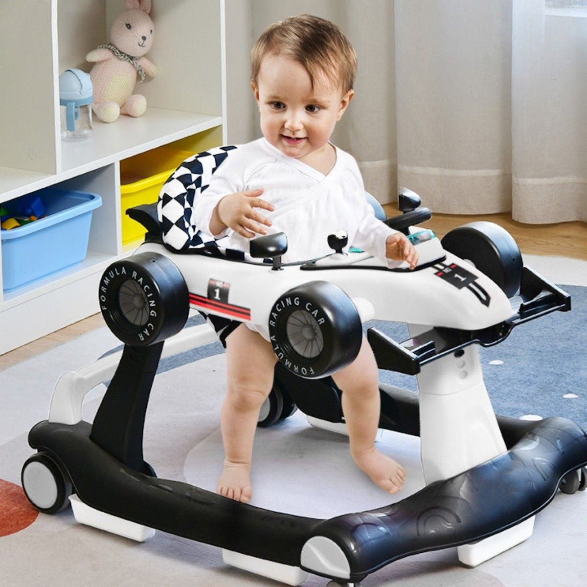 Coast 4 in-1 Loopauto met Instelbare Hoogte - Wit