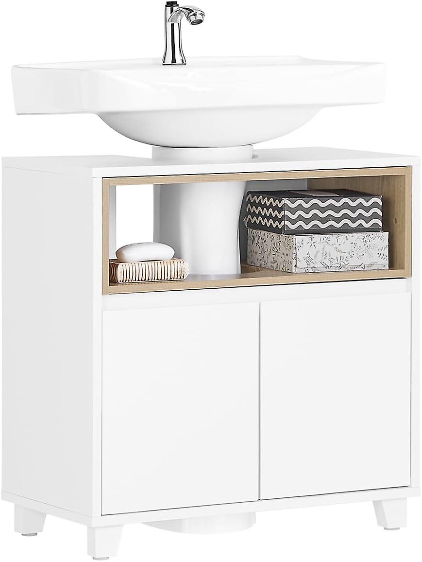 SoBuy - Onder de Gootsteen Badkamerkast - 60 x 30 x 61cm - Wit