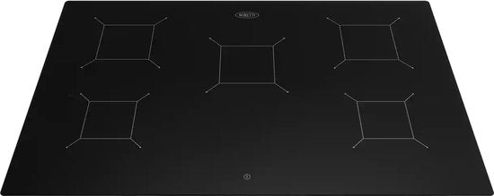 Boretti Inductiekookplaat – 80 cm & 5 Zones – Met Boostfunctie En Timer – Voor Inbouw In De Keuken – MLHBI805 - Zwart Keramisch Glas