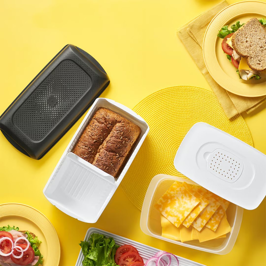 Tupperware BreadSmart Broodtrommel - Inclusief Handige Verdeler - 100% BPA-vrij - Houdt Brood Langer Vers