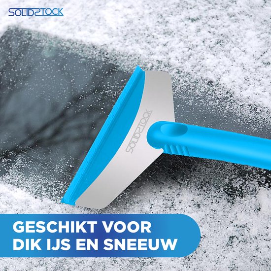 SolidStock IJskrabber Auto - Krabber Auto - Extra breed - Raamkrabber - Ergonomsich Design - Blauw