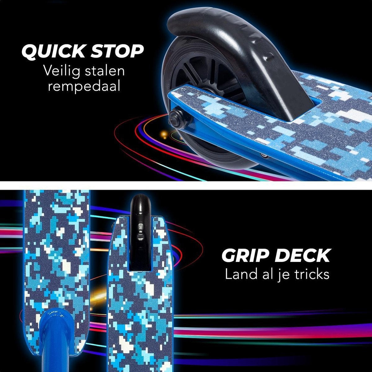 LifeGoods StuntRider - Stuntstep - Step 8+ Jaar - 100mm Wielen - Jongens/Meisjes - Blauw