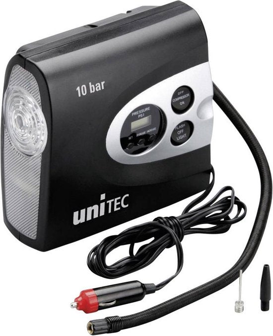 cartrend Cartrend Compressor 10 bar Met werklamp, Snoeropbergruimte / opname, Digitaal display, Automatische afschakeli