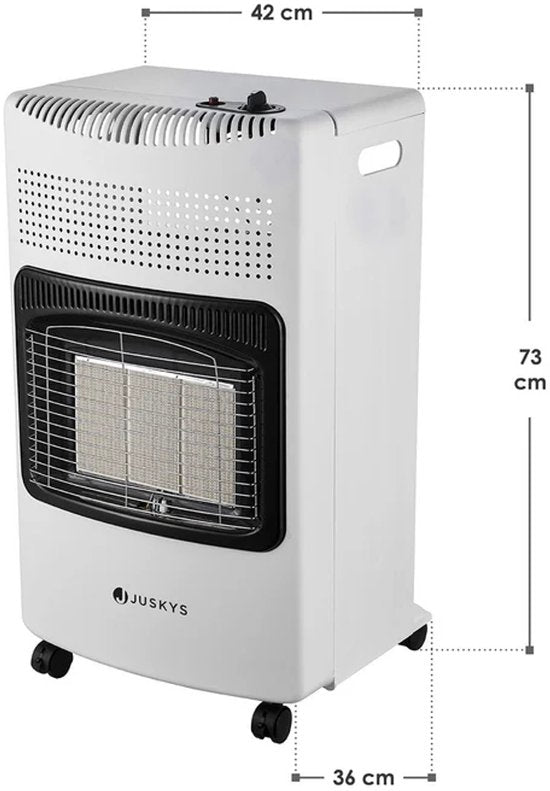 Gaskachel / Gashaard - 3-standen - Max 4200 Watt - Wit