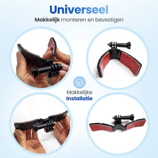 Garpex® Universele Helmet Mount - Helmhouder geschikt voor diverse Action Camera - Motorrijden - Universeel - Motorhelm