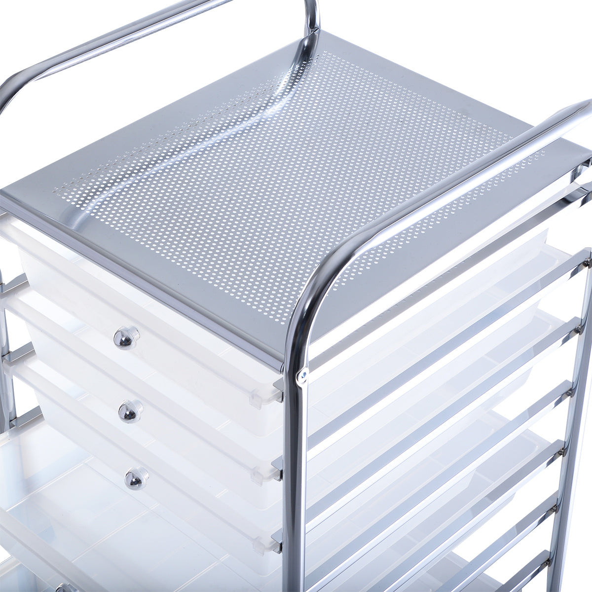 Coast -trolleys met laden Rollecontainer badkamer roller wagen badkamer trolley met 10 stapelbare laden
