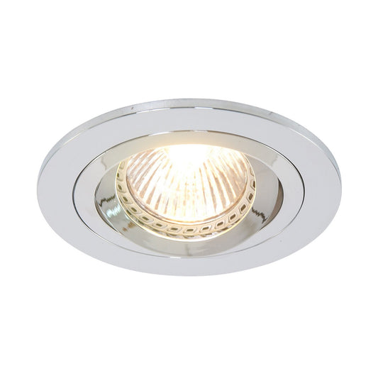 Inbouwspot Pelite 7304CH in glanzend chroom Ø10 cm - Modern, kantelbaar, geschikt voor binnengebruik - Steinhauer, Metaal, Elektronica, Kunststof