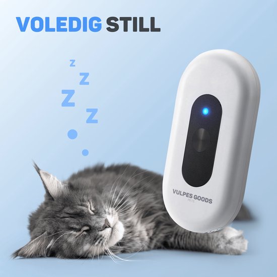 Vulpes Goods® Pets - Kattenbak Geurverdrijver - Kattengeurverwijderaar - Actieve zuurstof, ozon & ionen - Oplaadbaar - Air Eliminator - Wit - PRO versie