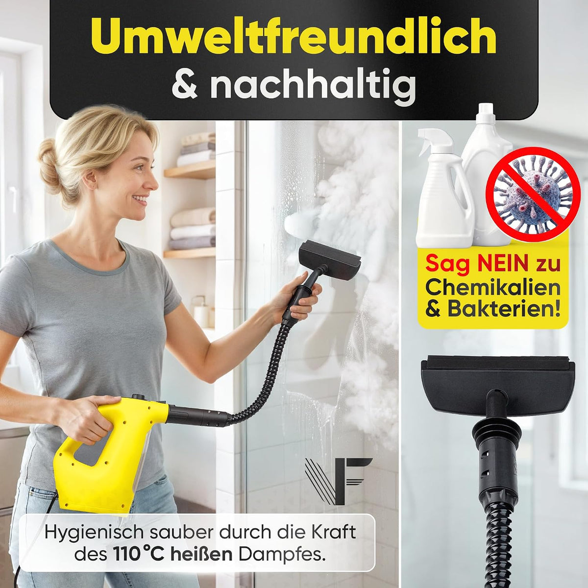 Neighbour's Friend Handstoomreiniger - 450 ml - 135 °C - Handbediend - Elektrisch met Snoer