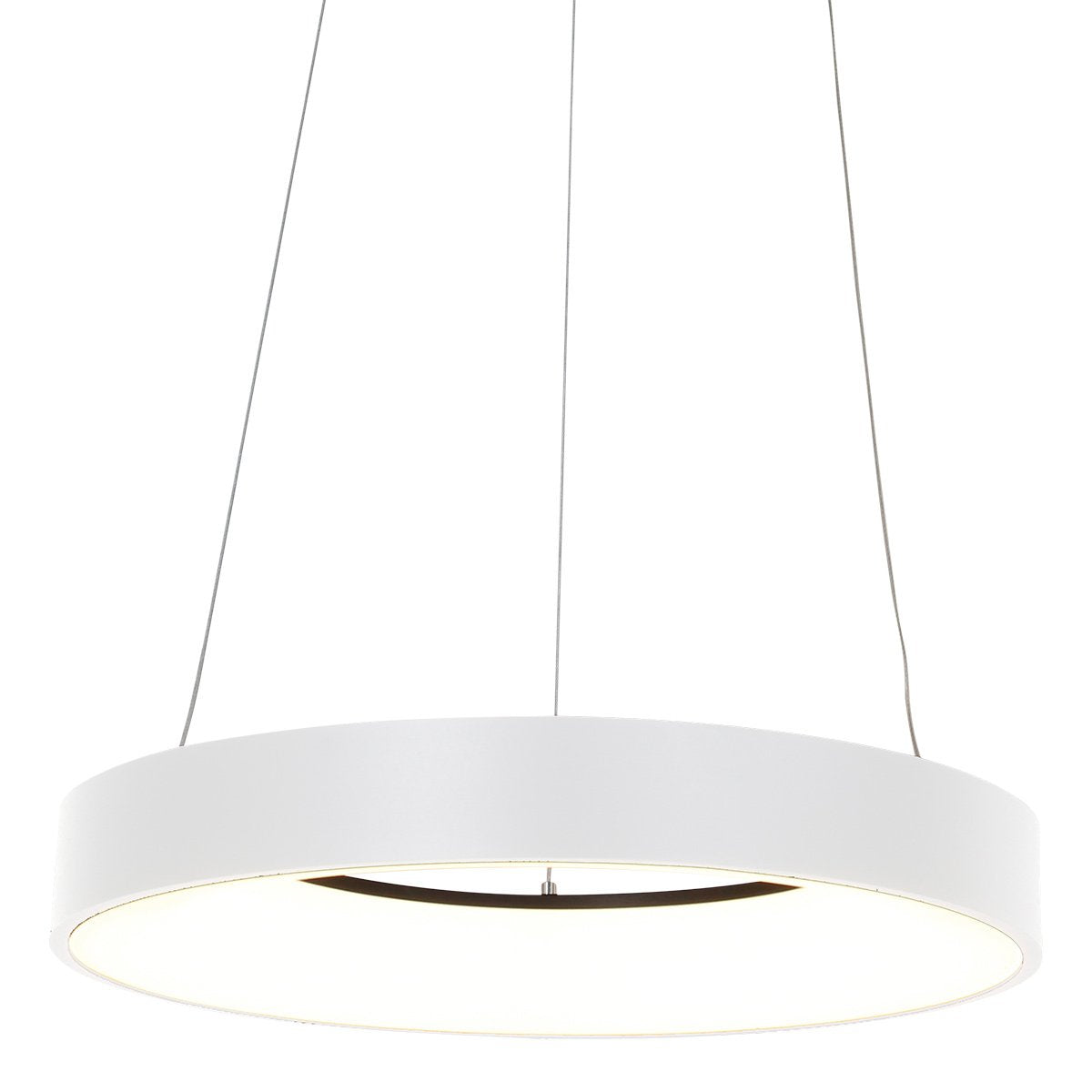 Hanglamp Ringlede 2695W Wit rond 48cm elektrisch verstelbaar hoogte met kunststof en metaal Steinhauer Modern