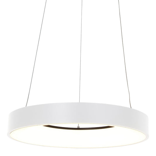 Hanglamp Ringlede 2695W Wit rond 48cm elektrisch verstelbaar hoogte met kunststof en metaal Steinhauer Modern