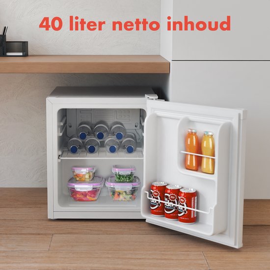 KitchenBrothers Mini Koelkast - 40L - Wit - kunststof - 57.10x47x44cm