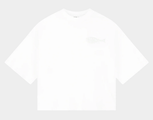 Stieglitz Tin Oversized Boxy T-shirt - Boxy Fit - Stieglitz x Tine - Wit